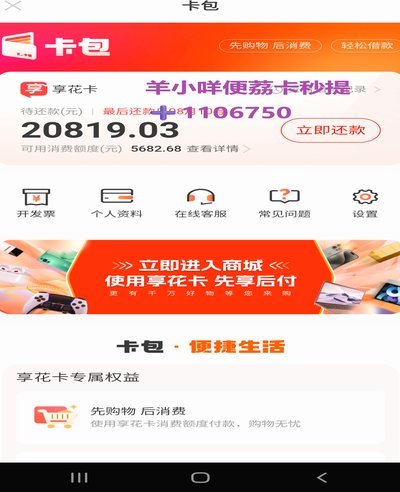 羊小咩便荔卡套现技巧