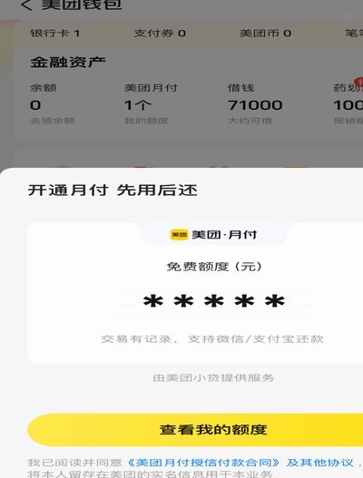 美团月付提现商家
